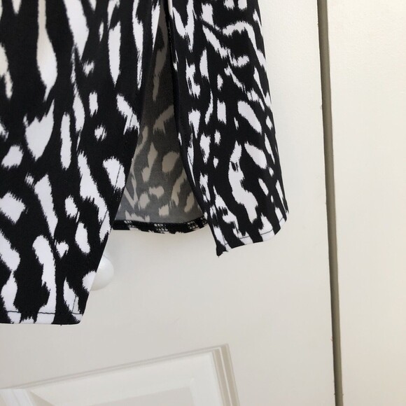 Alfani Tops Blouses Tunic Women's Size PS Printed Black Boat Neck (day and night - Picture 5 of 7